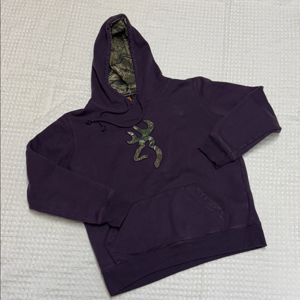 Browning Purple Hoodie with Camo Detail